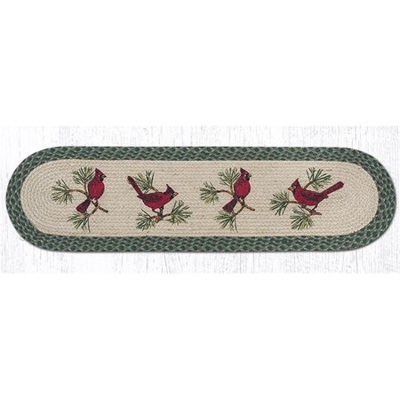 CAPITOL IMPORTING CO 13 x 48 in. Cardinals Printed Oval Patch Runner 64-365C
